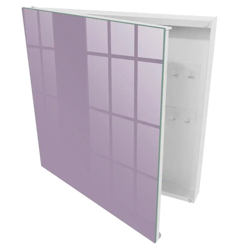 Tmavě fialová schránka na klíče v minimalistickém geometrickém stylu
