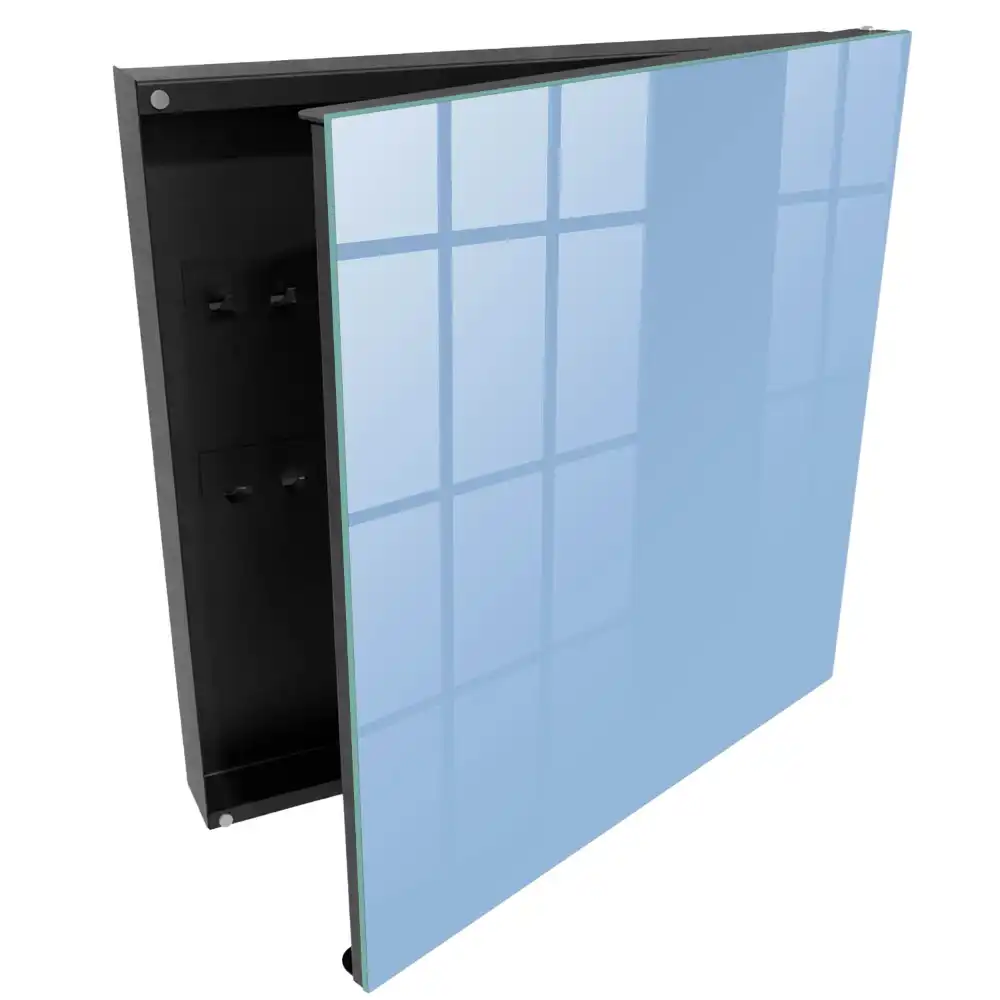 Minimalistický box na klíče v modré barvě