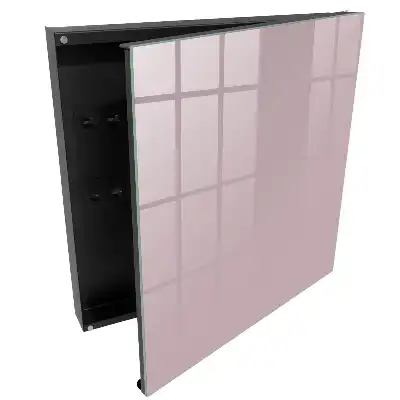 Minimalistická nástěnná skříňka na klíče v růžové barvě