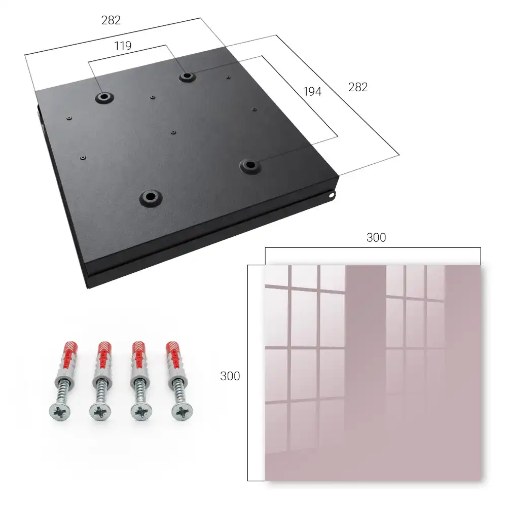 Minimalistická nástěnná skříňka na klíče v růžové barvě