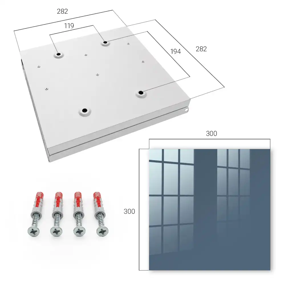 Tmavě modrá schránka na klíče v minimalistickém designu