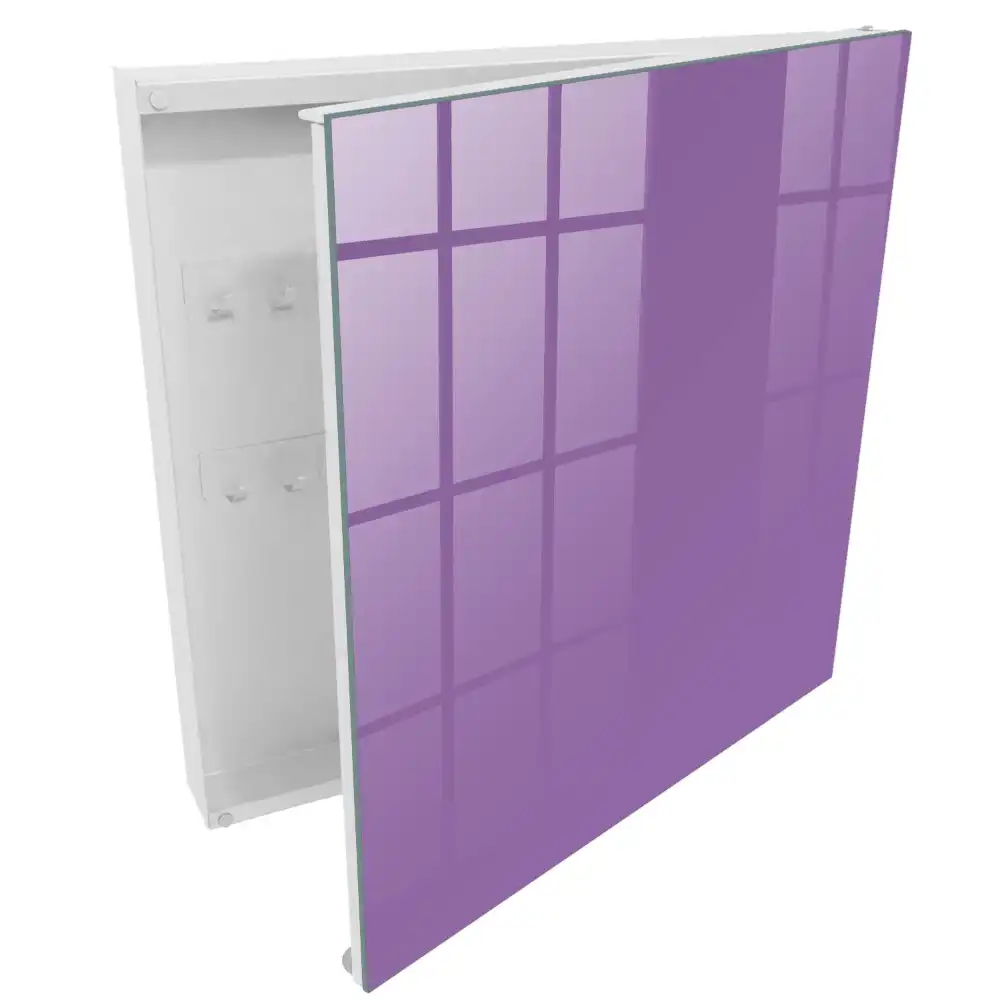 Fialová schránka na klíče v elegantním minimalistickém stylu