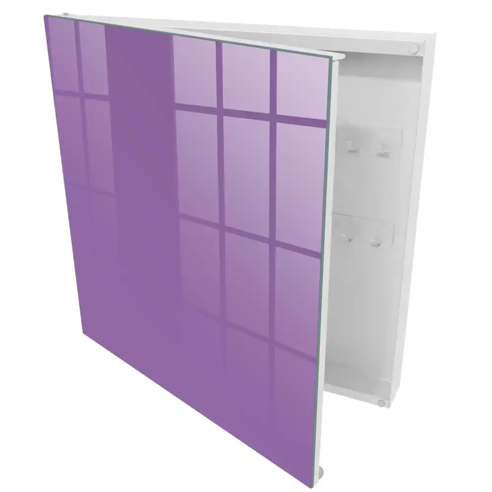 Fialová schránka na klíče v elegantním minimalistickém stylu