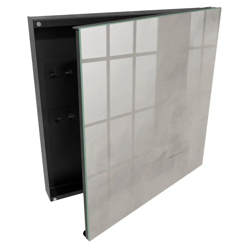 Elegantní nástěnná skříňka na klíče v šedé barvě s minimalistickým designem