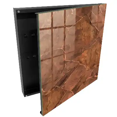 Nástěnná skříňka na klíče s texturou kamene