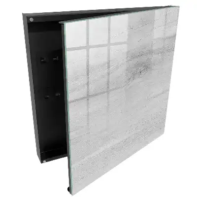 Dřevěná nástěnná skříňka na klíče v přírodním provedení pro minimalisty