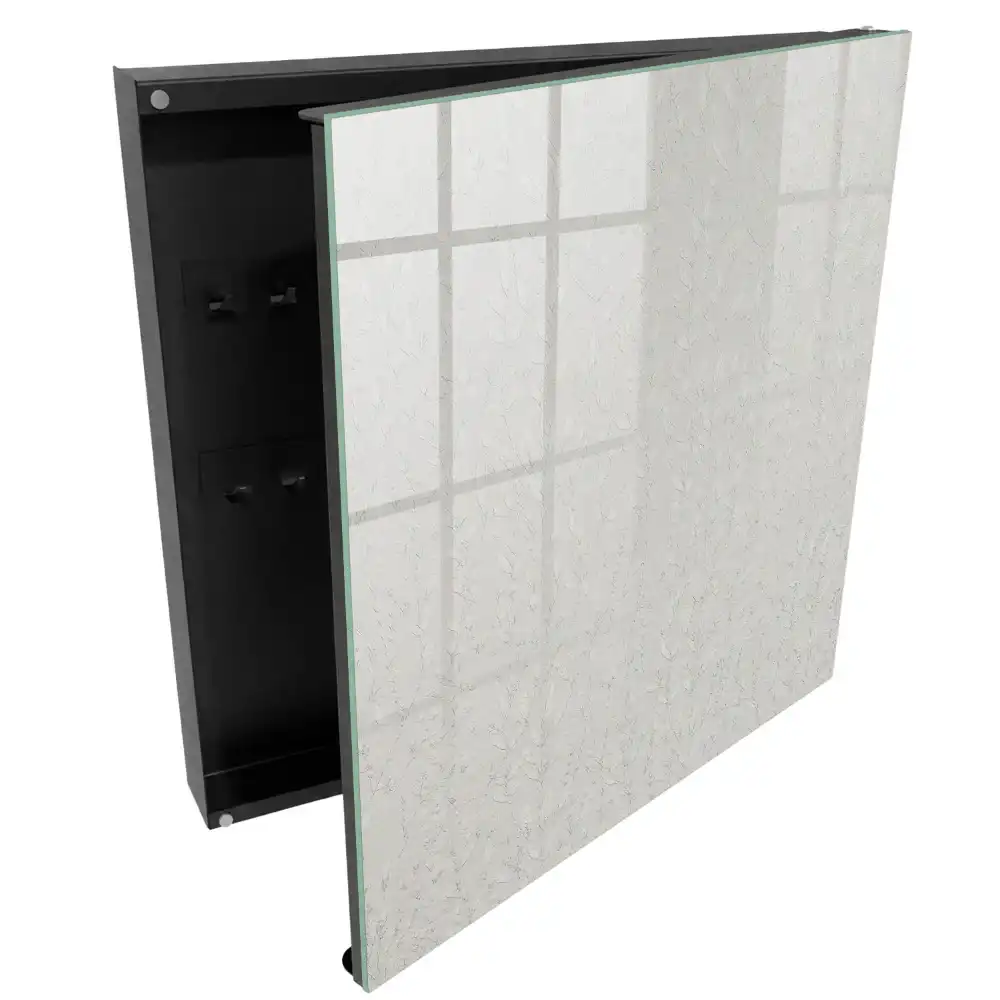 Nástěnná skříňka na klíče s jemným rostlinným vzorem v minimalistickém stylu