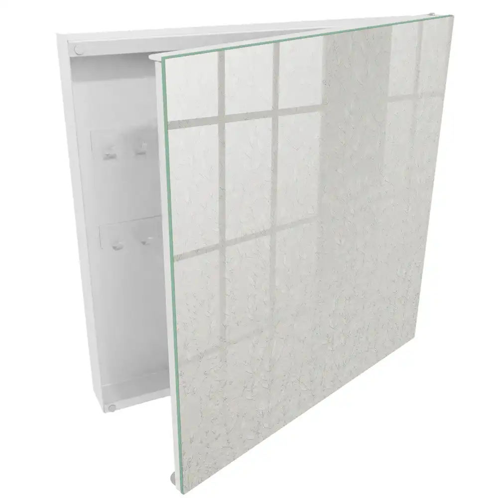 Nástěnná skříňka na klíče s jemným rostlinným vzorem v minimalistickém stylu