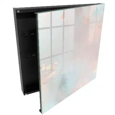 Box na klíče s motivem pastelových cákanců