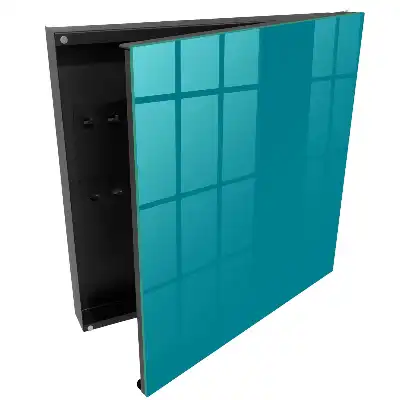 Tyrkysová schránka na klíče v odstínu klid