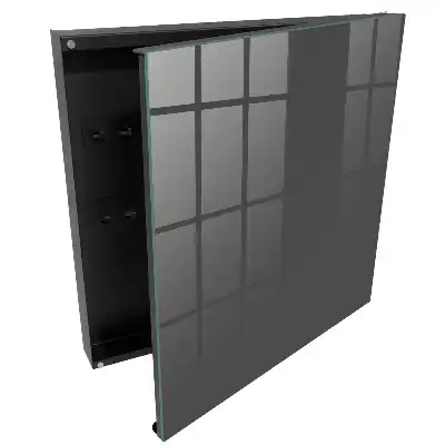 Minimalistický pevný box na klíče v tmavě šedé barvě