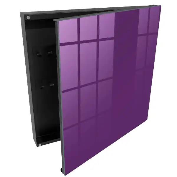 Minimalistický moderní box na klíče ve fialové barvě