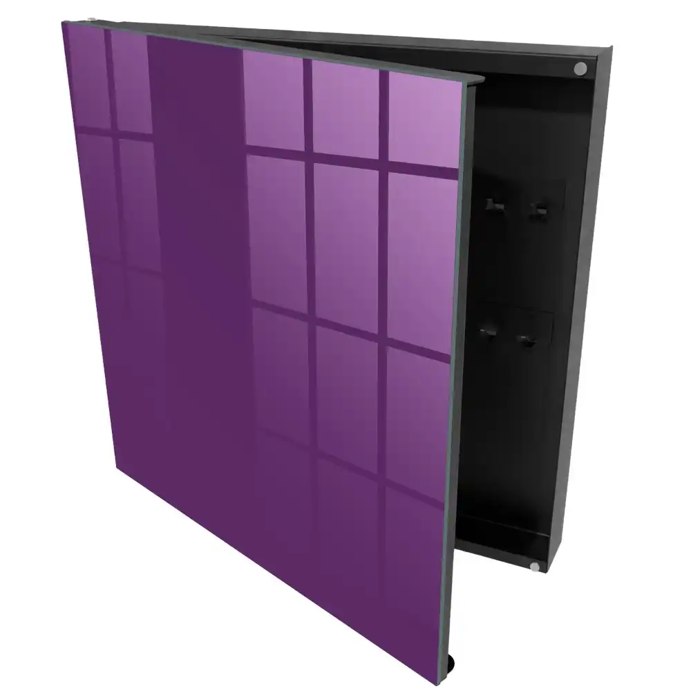 Minimalistický moderní box na klíče ve fialové barvě