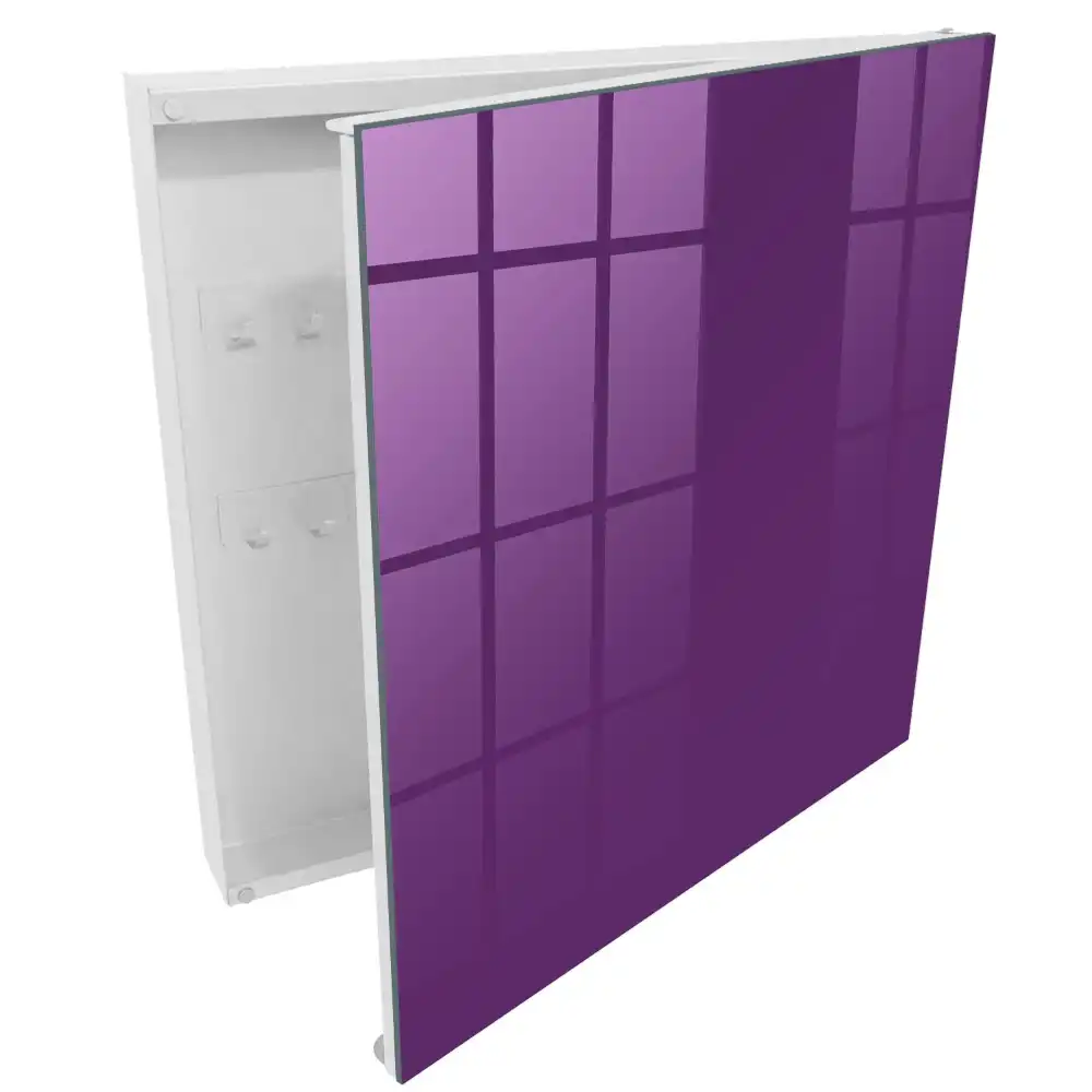 Minimalistický moderní box na klíče ve fialové barvě