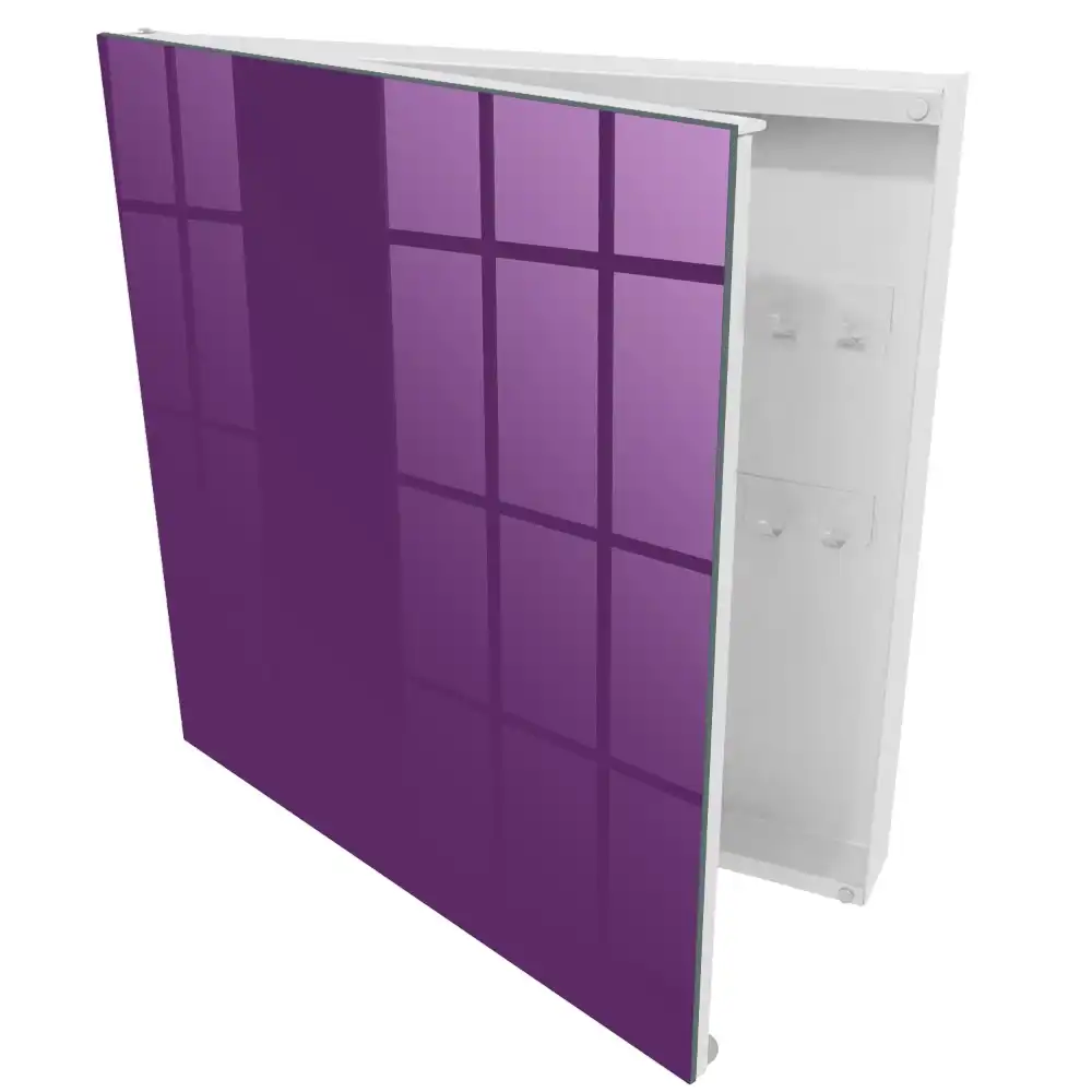 Minimalistický moderní box na klíče ve fialové barvě