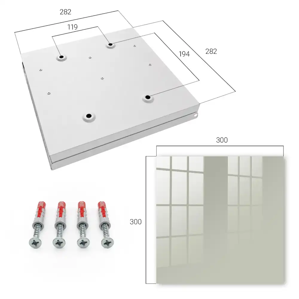 Nástěnná skříňka na klíče v minimalistickém světle krémovém provedení