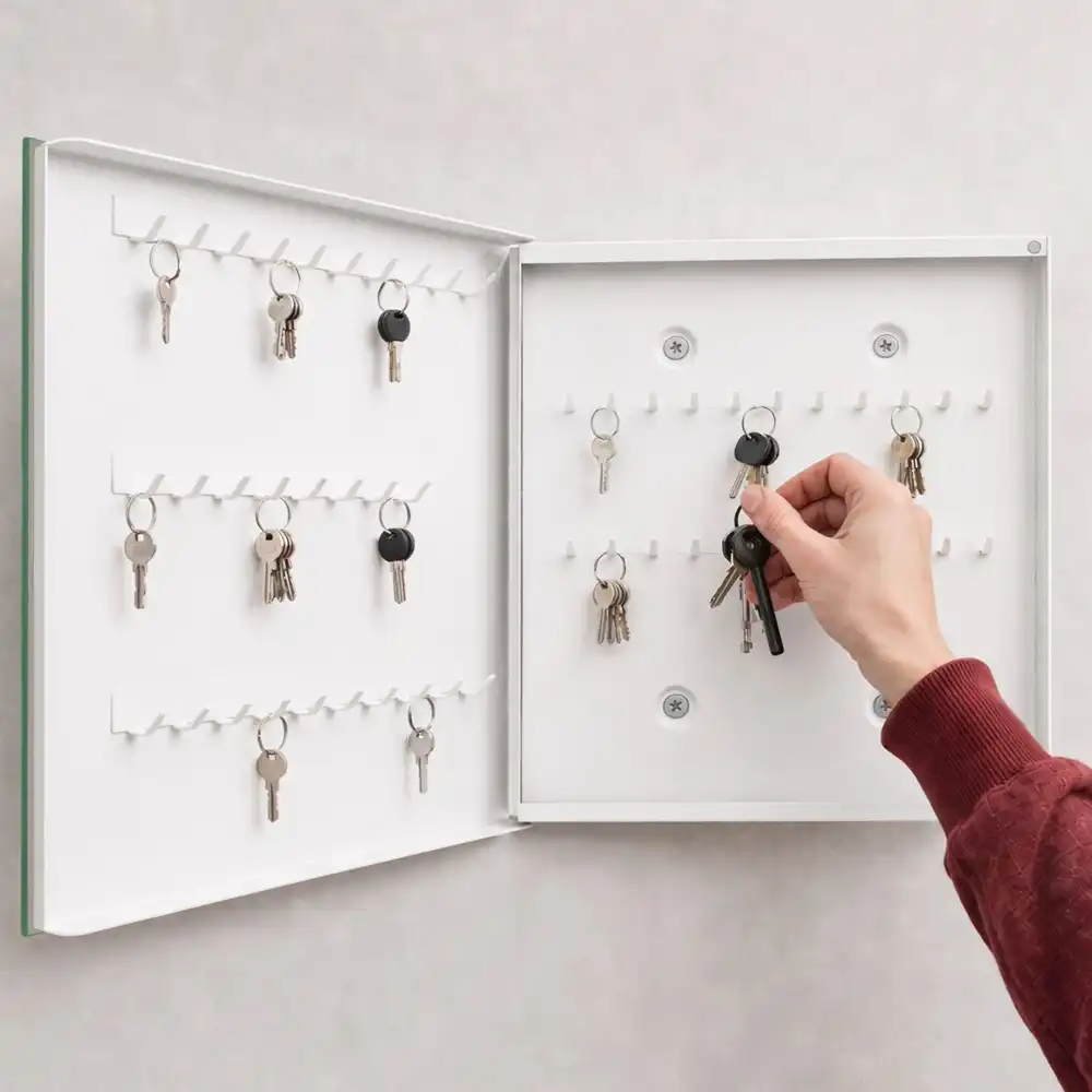 Minimalistický box na klíče v pastelových odstínech