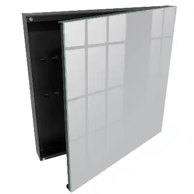 Minimalistický box na klíče s hladkým šedým pozadím