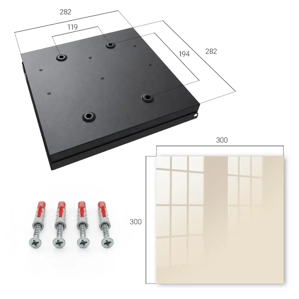 Béžová schránka na klíče v minimalistickém designu