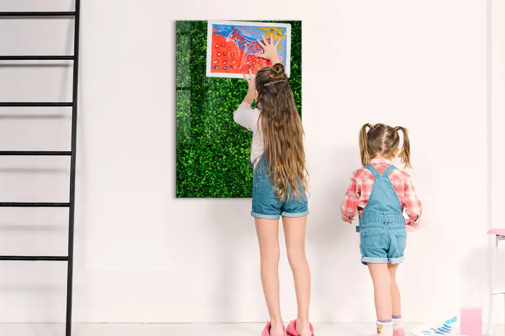 Magnetická popisovací tabule se vzorem zeleného živého plotu