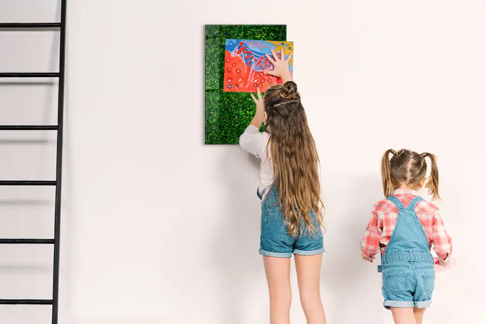 Magnetická popisovací tabule se vzorem zeleného živého plotu