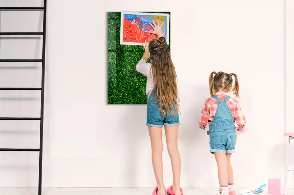 Magnetická popisovací tabule se vzorem zeleného živého plotu