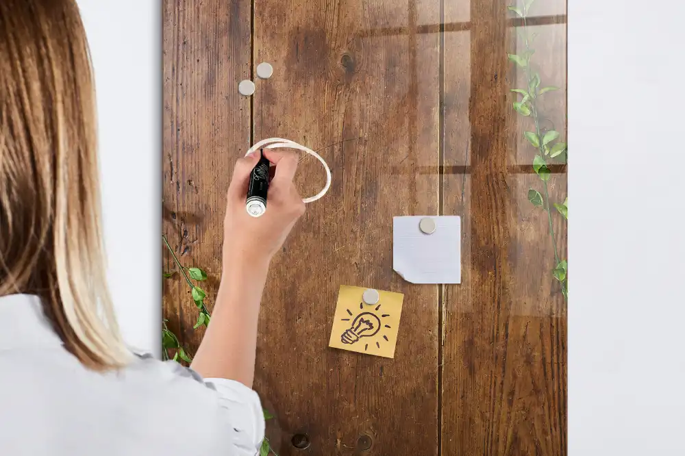 Magnetická popisovací tabule s rustikálním vzorem