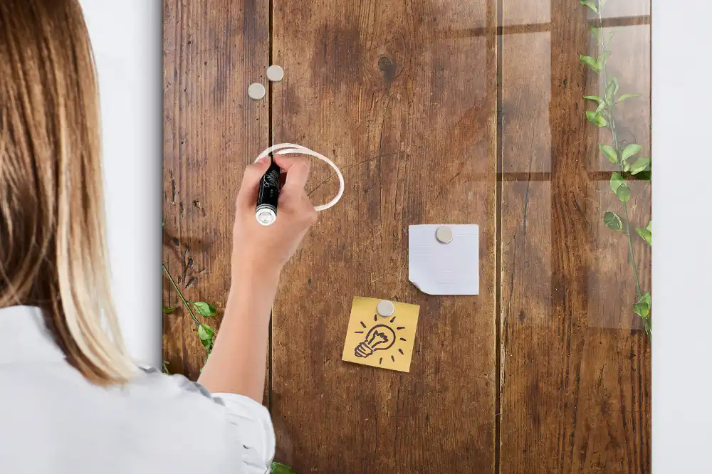 Magnetická popisovací tabule s rustikálním vzorem