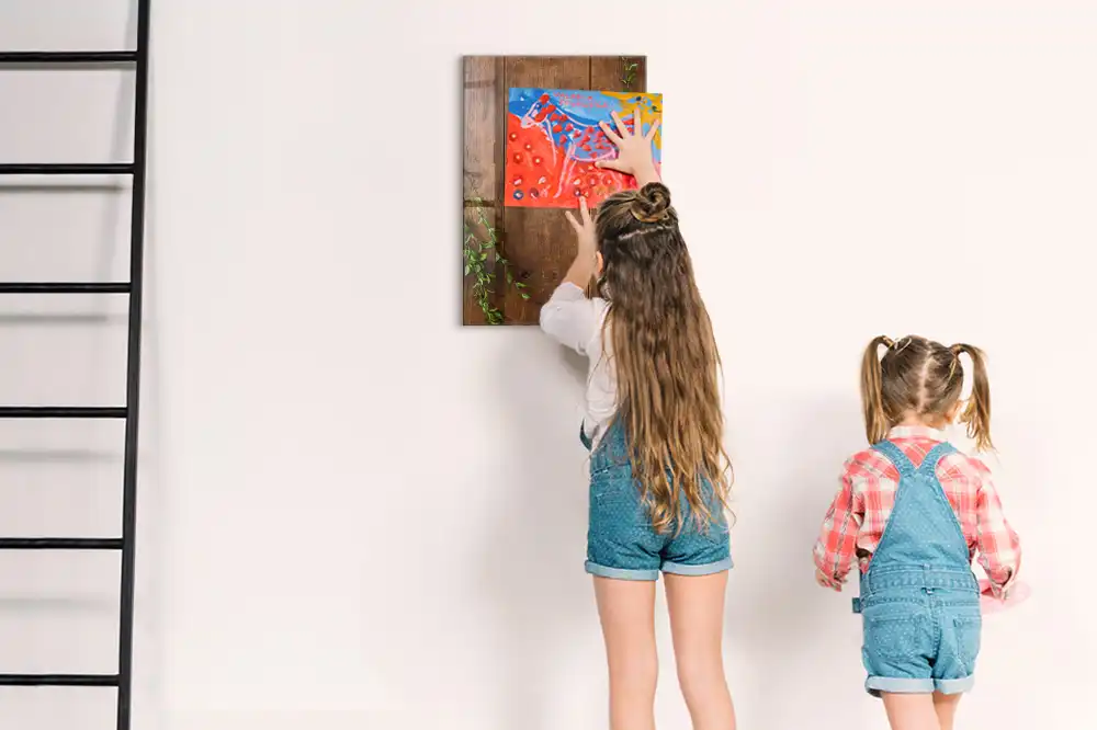 Magnetická popisovací tabule s rustikálním vzorem