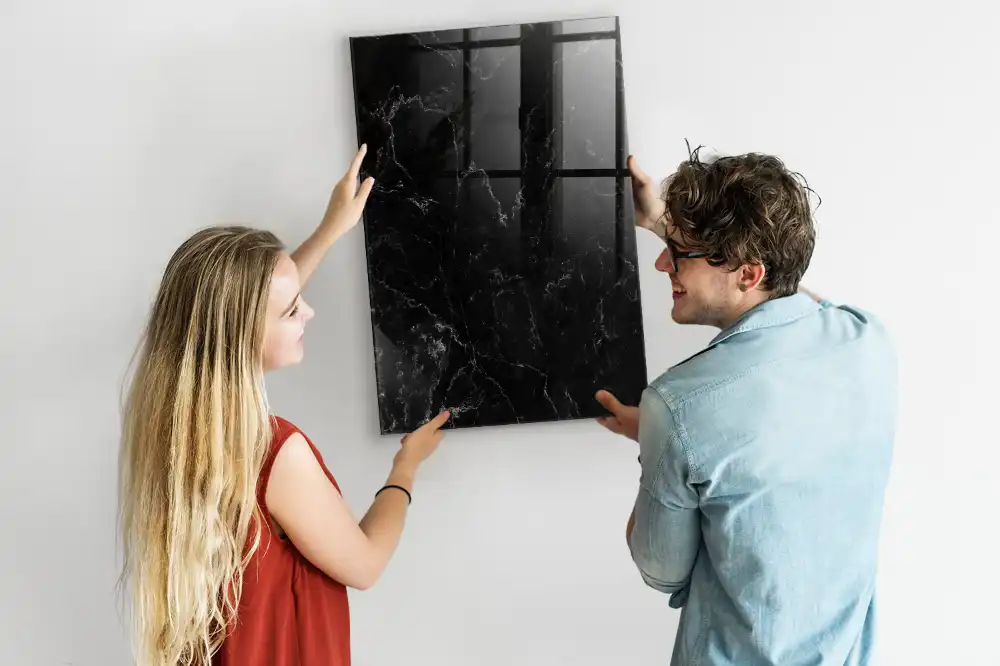 Magnetická tabule na kreslení v barvě tmavá žula