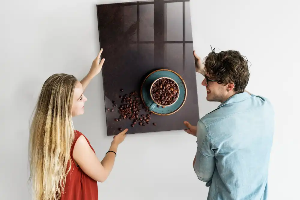 Magnetická popisovací tabule s motivem kávových zrn