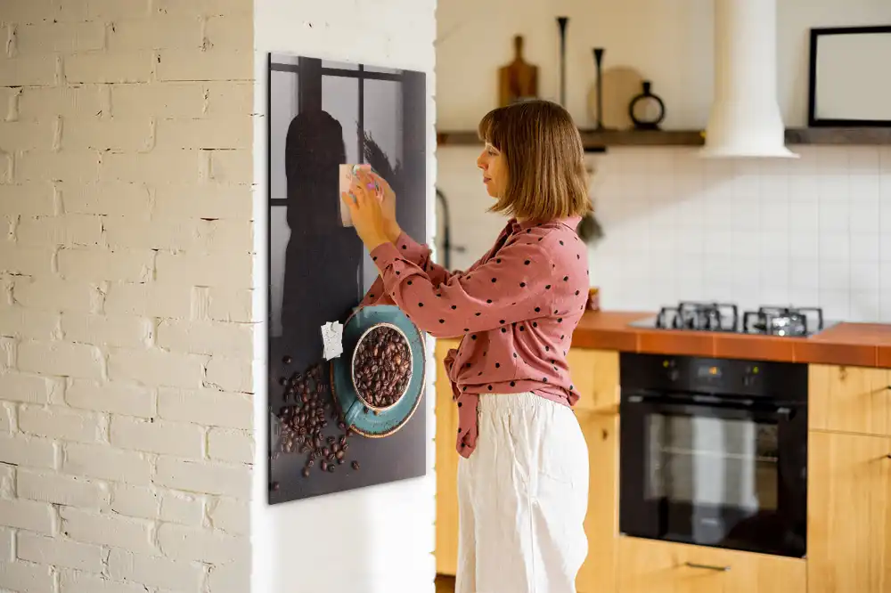 Magnetická popisovací tabule s motivem kávových zrn