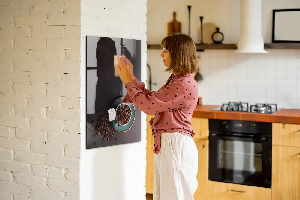 Magnetická popisovací tabule s motivem kávových zrn