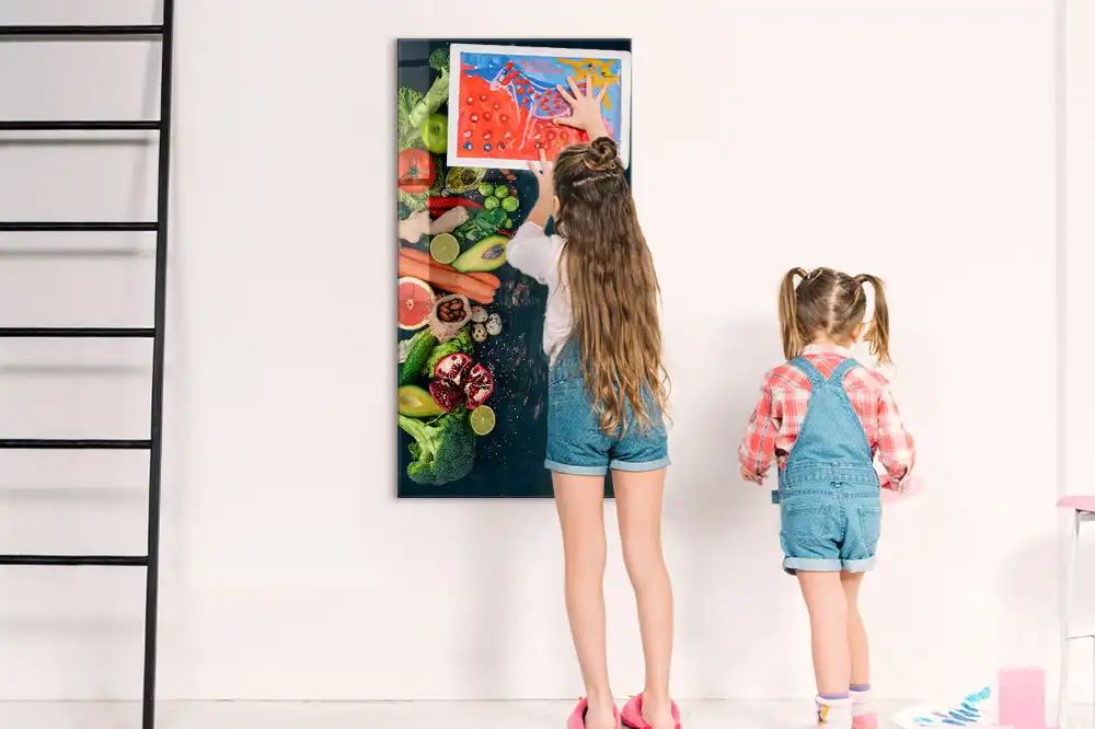 Magnetická popisovací tabule s motivem rostlinných potravin