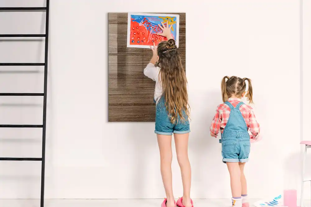 Magnetická popisovací tabule s dekorem dřeva