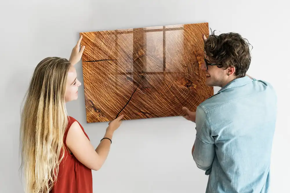 Dekorativní magnetická psací tabule se vzhledem dřeva