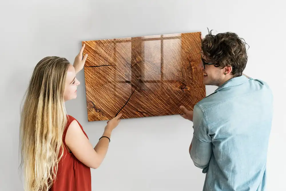 Dekorativní magnetická psací tabule se vzhledem dřeva