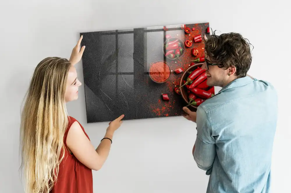 Magnetická psací tabule s motivem pálivých paprik