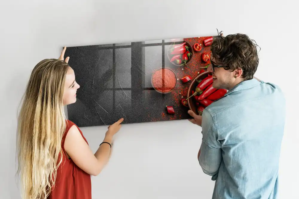 Magnetická psací tabule s motivem pálivých paprik