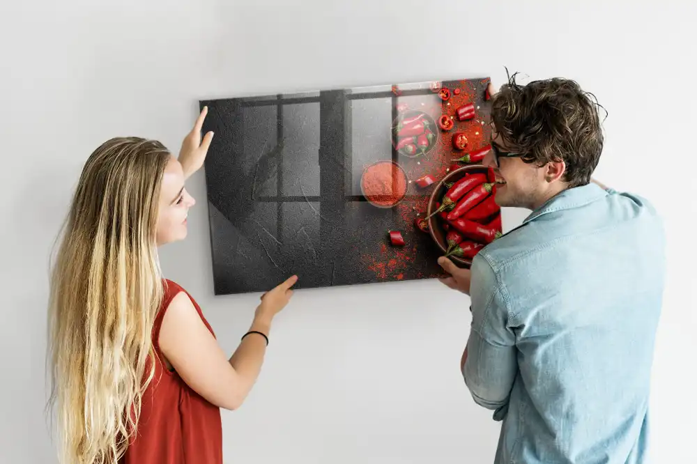 Magnetická psací tabule s motivem pálivých paprik