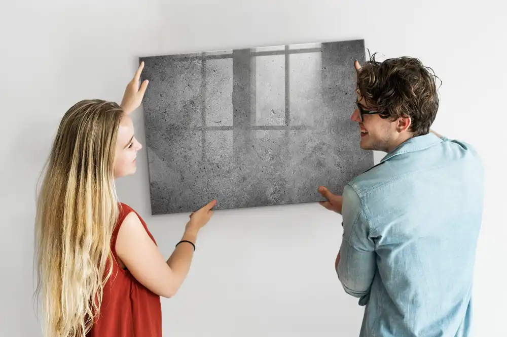 Magnetická kreslící tabule v dekoru průmyslový beton