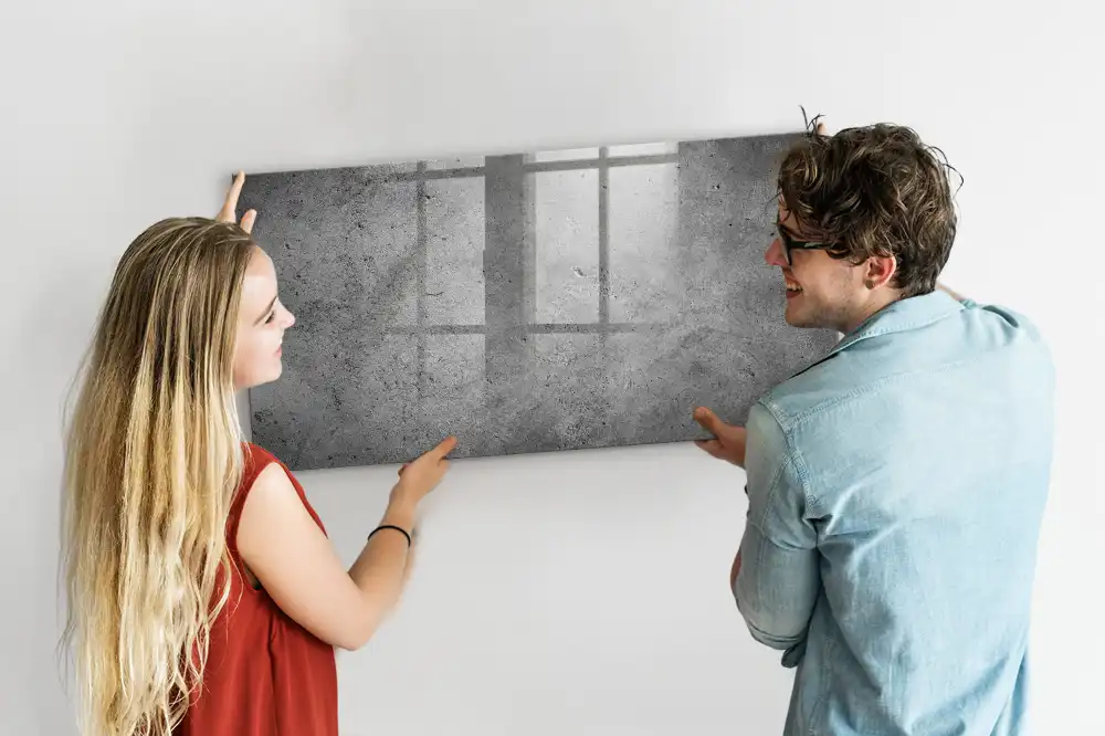 Magnetická kreslící tabule v dekoru průmyslový beton