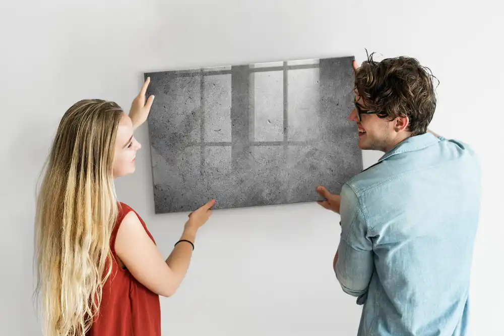 Magnetická kreslící tabule v dekoru průmyslový beton