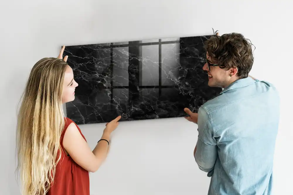 Magnetická psací tabule černý mramor