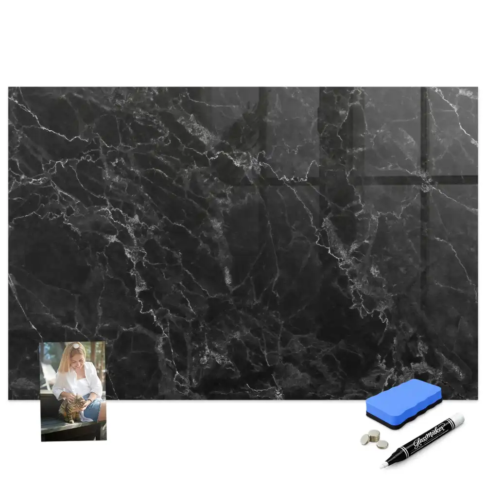 Magnetická psací tabule černý mramor