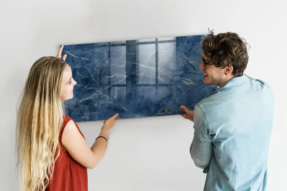 Magnetická psací tabule se vzorem mramoru