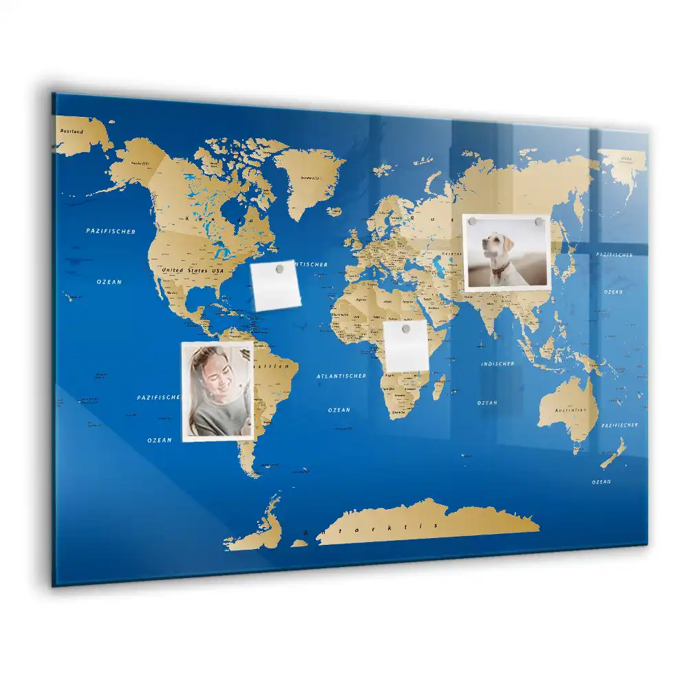 Magnetická psací tabule mapa světa