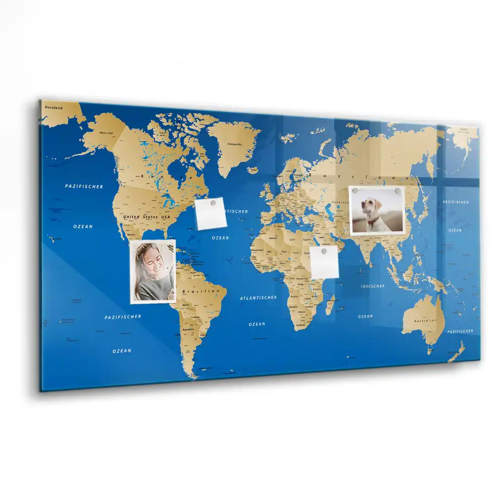 Magnetická psací tabule mapa světa