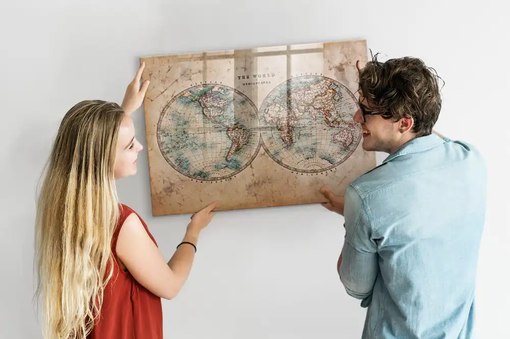 Magnetická kreslící tabule mapa zeměkoule