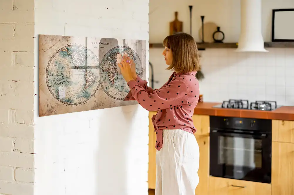 Magnetická kreslící tabule mapa zeměkoule